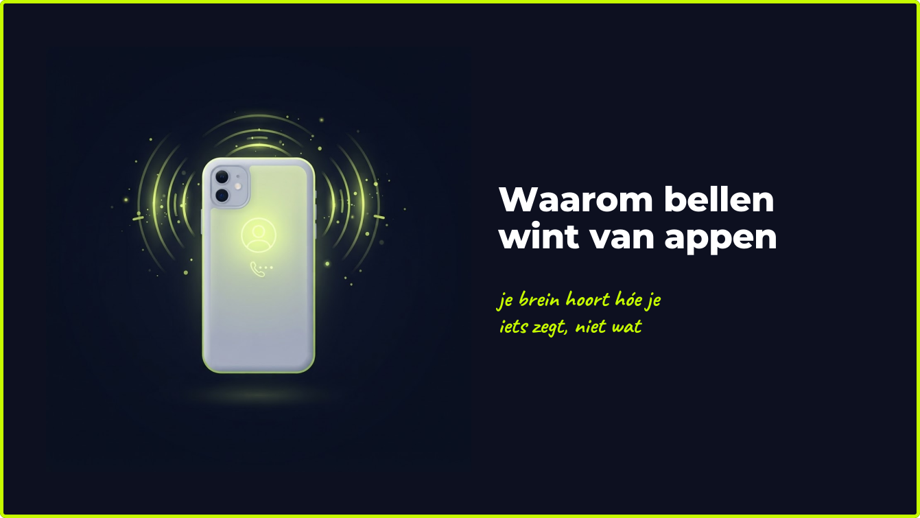 bellen versus mailen of appen