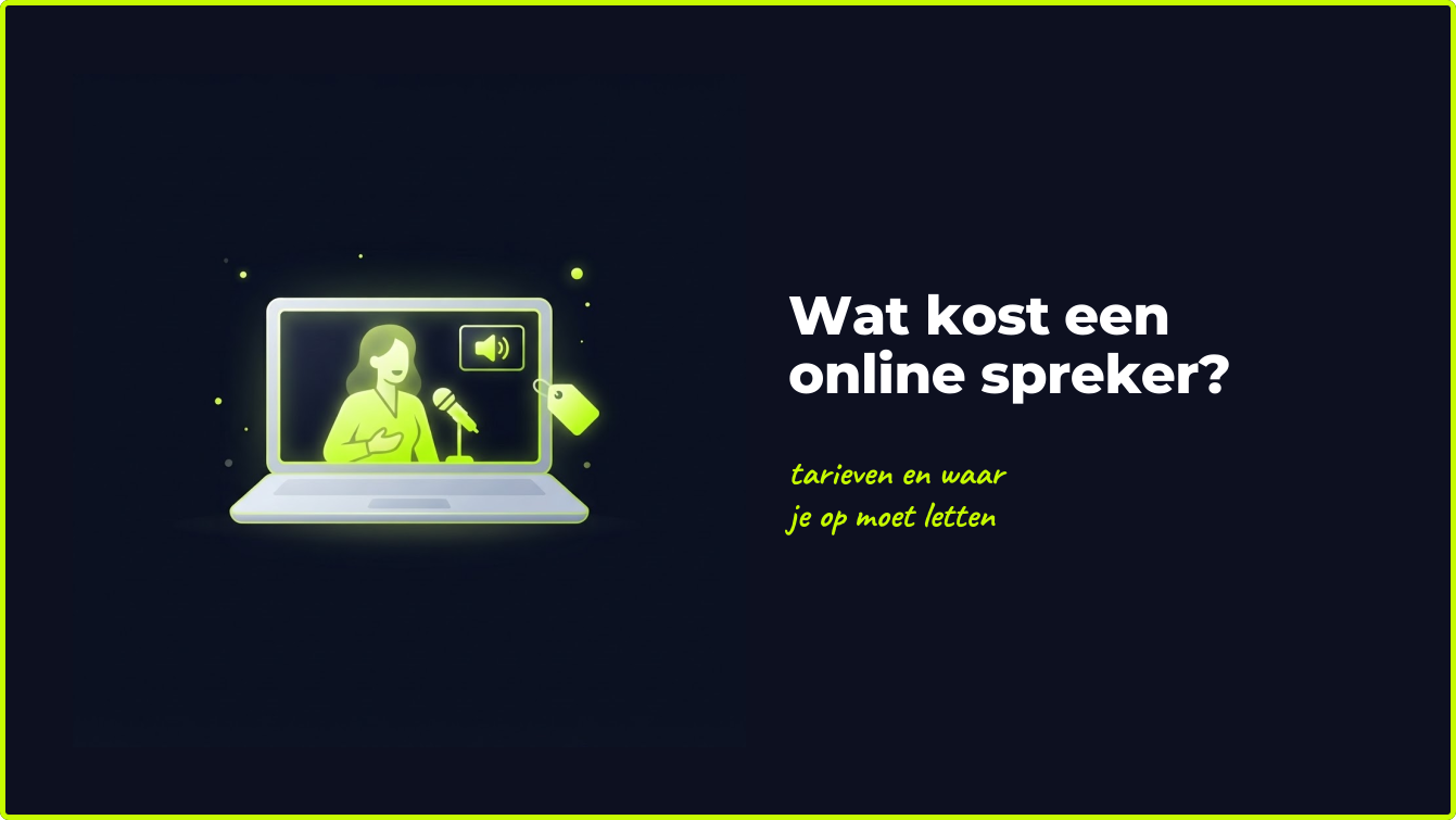 wat kost een online spreker