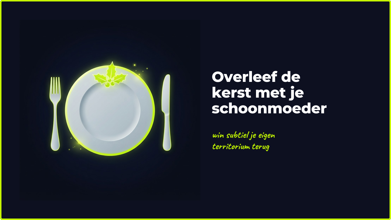 omgaan met schoonmoeder met kerst