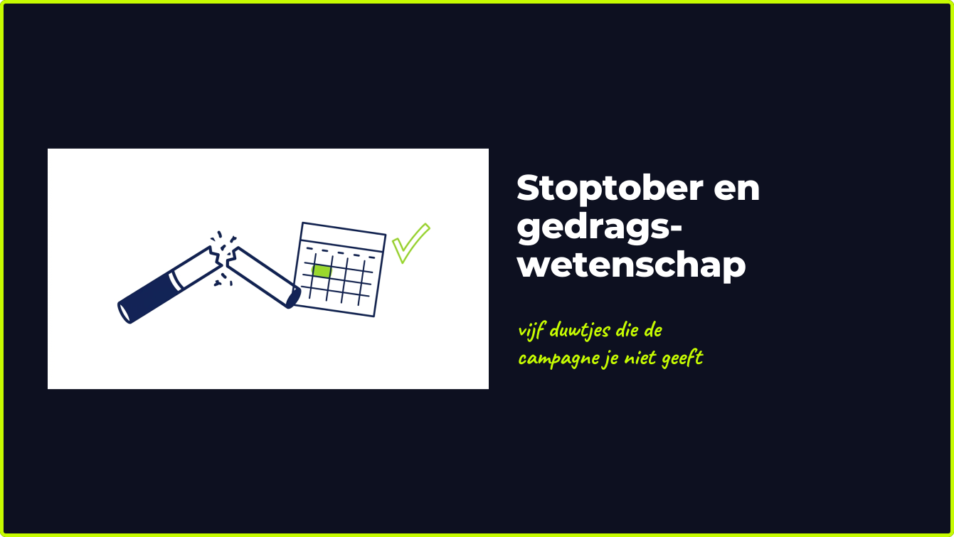 Stoptober en gedragswetenschap