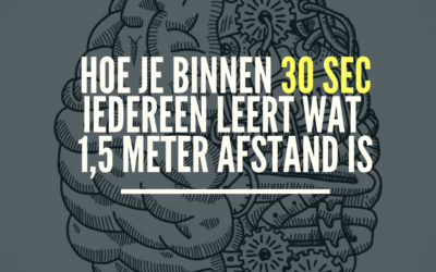 Waarom 1,5 meter afstand houden zo lastig is en hoe het binnen 30 seconden iedereen lukt