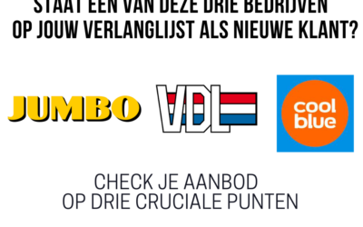 Hoe kom je binnen bij Coolblue, Jumbo of VDL?