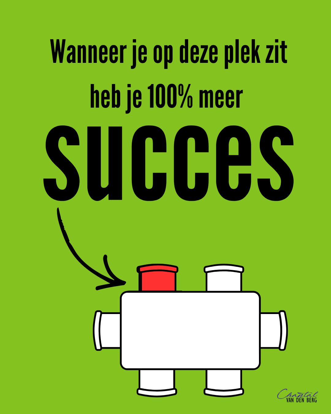Deze stoel brengt je suces